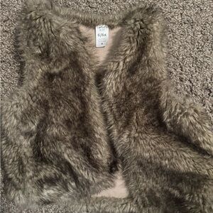 Carter's Plush Faux Fur Vest in Brown